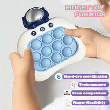 Upgraded Fast Push Game Console, Handheld Puzzle Game Sensory Toys, Pop Game It Fidget Sensory Toys,...