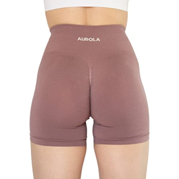 AUROLA High-Waist Workout Shorts for Women in Old Rose