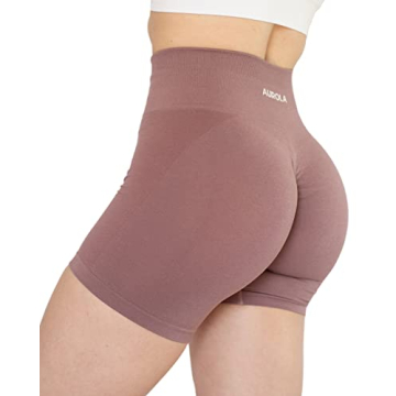 AUROLA High-Waist Workout Shorts for Women in Old Rose