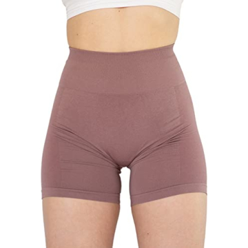 AUROLA High-Waist Workout Shorts for Women in Old Rose