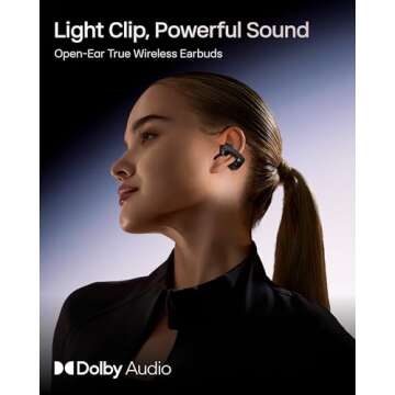 SHOKZ OpenDots ONE - Open-Ear Bluetooth Earbuds with Microphone and 40 Hours Playtime