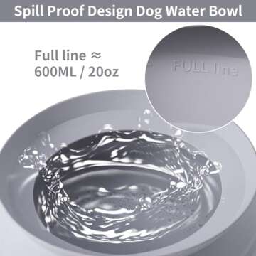 SLSON Spill Proof Dog Water Bowl for Cars,Collapsible No Splash Dog Travel Bowls Integrated Molding Portable Pet Bowl for Vehicle Road Trip Truck,RV,SUV,Boat Accessories (Cold Grey)