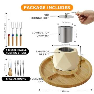 Smores Maker Fire Pit for Indoor & Outdoor Fun