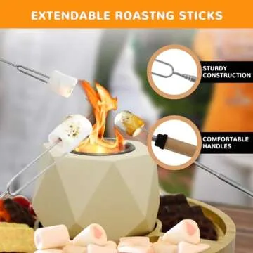 Smores Maker Fire Pit for Indoor & Outdoor Fun
