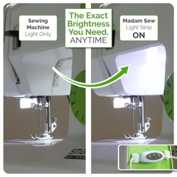 Madam Sew 12" LED Sewing Machine Light Strip for Clarity