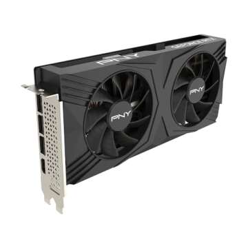 PNY GeForce RTX™ 4070 Super 12GB Verto™ OC Dual Fan Graphics Card DLSS 3 (NVIDIA GeForce SFF-Ready, 192-bit, GDDR6X, PCIe 4.0, HDMI/DisplayPort, Supports 4k, incl. Adapter, 2 Slot)