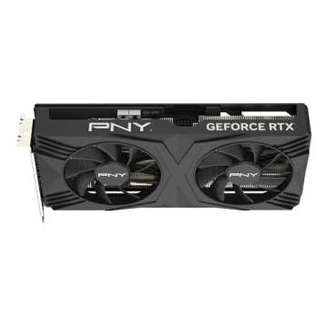 PNY GeForce RTX™ 4070 Super 12GB Verto™ OC Dual Fan Graphics Card DLSS 3 (NVIDIA GeForce SFF-Ready, 192-bit, GDDR6X, PCIe 4.0, HDMI/DisplayPort, Supports 4k, incl. Adapter, 2 Slot)