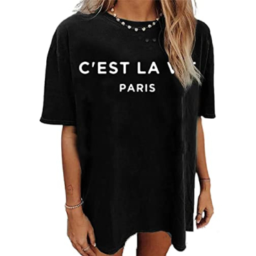 Zoyami Women's Oversized T Shirt - Vintage Graphic Tee for Comfortable Summer Style