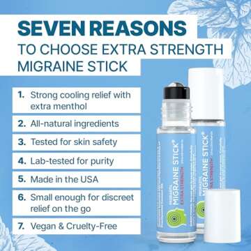 Strong Aromatherapy Migraine Stick with Essential Oils