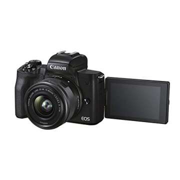 Canon EOS M50 Mark II + EF-M 15-45mm is STM Kit Black (Renewed)