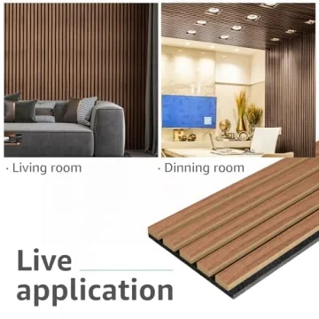 Art3d Walnut Acoustic Panels for Noise Reduction & Elegance