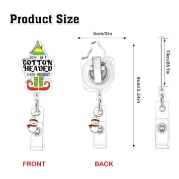 Funny Christmas Elf Badge Holder for Nurses and Teachers