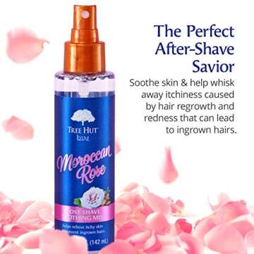 Tree Hut Bare Moroccan Rose Post Shave Mist, 4.8 fl oz, After Shave Spray, Soothe & Smooth Against R...