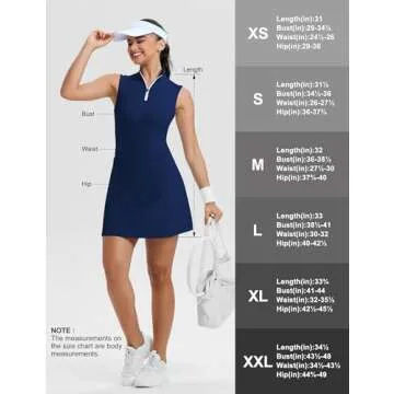 Tennis Dress Golf Dress for Women, Athletic Dress with Built in Shorts and Pockets for Sleeveless Workout Active Dresses