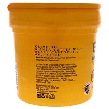 ECOCO Eco Style Gel - Olive Oil And Shea Butter Black Castor Oil And Flaxseed - Superior Hold And He...