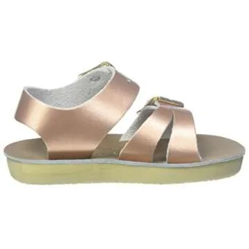 Salt Water Sandals Unisex-Baby Sun-San Sea Wee Flat Sandal, Rose Gold, 1 M US Infant