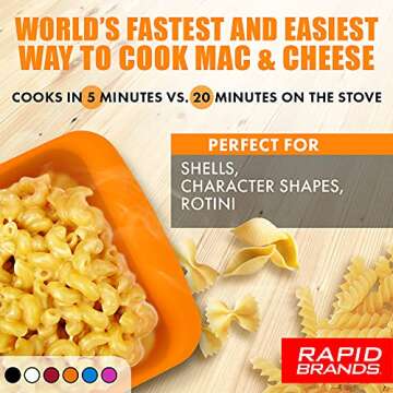 Rapid Mac Cooker | Microwave Macaroni & Cheese in 5 Minutes | Perfect for Dorm, Small Kitchen or Off...