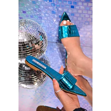 Stylish Cape Robbin BONITE Flat Sandals in Blue