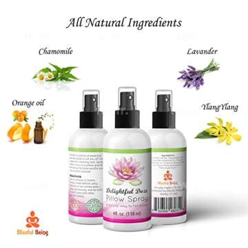 Delightful Doze Lavender Pillow Spray for Sleep - Pillow Mist for a Deep Sleep - Lavender Linen Spray Made from 100% Essential Oils