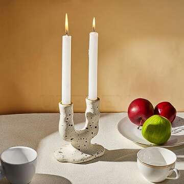 UZENEY Candlestick Holder - Modern Chic Decor for All Occasions