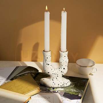 UZENEY Candlestick Holder - Modern Chic Decor for All Occasions