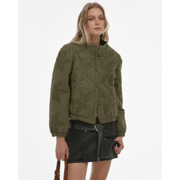 Gacaky Floral Quilted Jacket for Women - Stylish & Warm