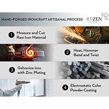 RTZEN Antique Bell Candle Snuffer - Handcrafted Decorative Rustic Wrought Iron Candle Extinguisher Candlesnuffer with Long Handle - Unique Black Matte Farmhouse Decor Accessories Gift