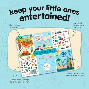 Sticker Book with 500+ Stickers for Kids Aged 2-8