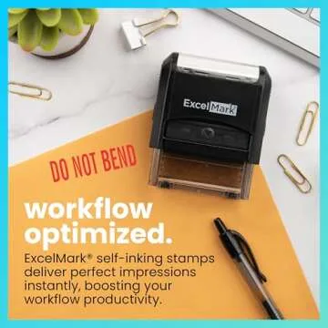 ExcelMark DO NOT Bend Self Inking Rubber Stamp - Red Ink