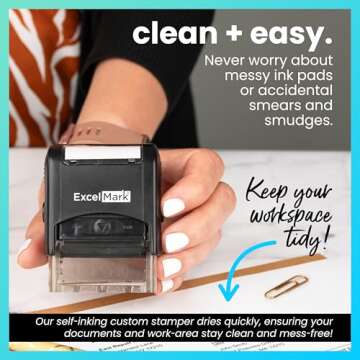 ExcelMark DO NOT Bend Self Inking Rubber Stamp - Red Ink