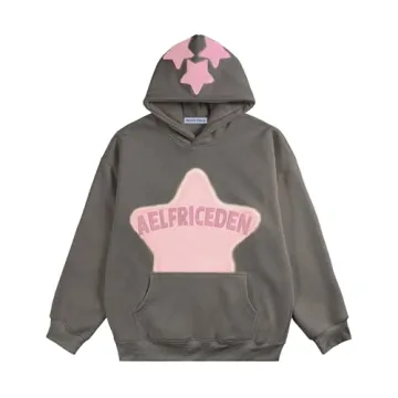 Aelfric Eden Unisex Retro Star Print Oversized Hoodie - Trendy Comfort for All Ages