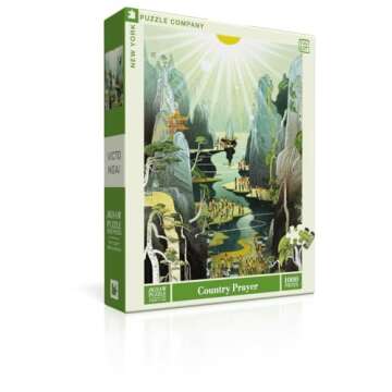 New York Puzzle Company - Victo Ngai Country Prayer - 1000 Piece Jigsaw Puzzle for Adults by Victo Ngai