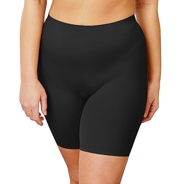 Maidenform Women’s Cover Your Bases Smoothing Short DM0035 Shapewear Half Slips, Black, Large US