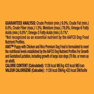 IAMS Proactive Health Puppy Wet Dog Food Classic Ground with Chicken and Rice, 13 oz. Cans, Pack of 12