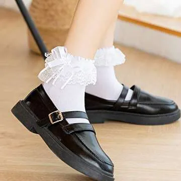 Charming SRYL Women Ankle Lace Socks (3 Pairs)