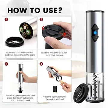 CIRCLE JOY Electric Wine Opener for Effortless Enjoyment