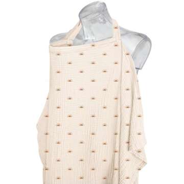 Konssy Muslin Nursing Cover for Baby Breastfeeding, Breathable 100% Cotton Breastfeeding Cover with ...