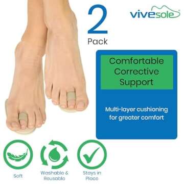 ViveSole Budin Splint Toe Straightener for Comfort and Relief