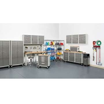 Seville Classics UltraHD Heavy Duty Rolling Cabinet Workbench 12-Drawer 77" W