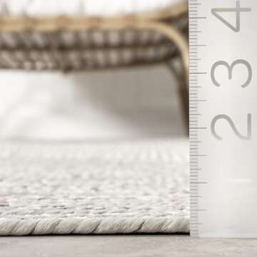 nuLOOM 9' x 12' Solid Hand Braided Indoor/Outdoor Area Rug - Pet-Friendly and Weather Resistant for ...