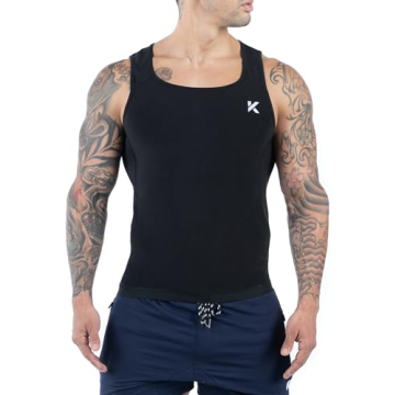 Kewlioo Men's Sauna Sweat Enhancing Compression Vest