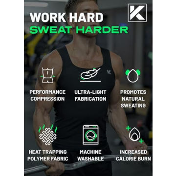 Kewlioo Men's Sauna Sweat Enhancing Compression Vest