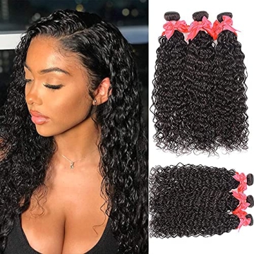 Miss GAGA Hair Brazilian Virgin Hair Water Wave 4 Bundles 100% Unprocessed Natural Color Can Be Dyed...