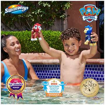 Swimways Paw Patrol Floatin' Figures, Swimming Pool Accessories & Kids Pool Toys, Paw Patrol Party S...