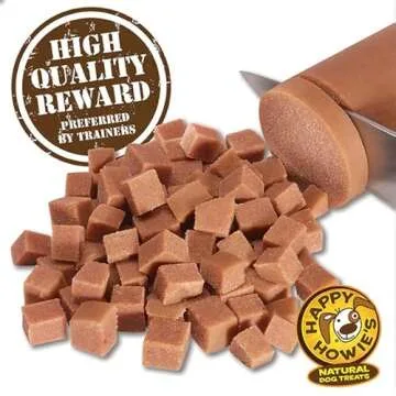 Happy Howie's Soft Meat Roll Treat - Soft Dog Food Beef Rolls, High Protein, Natural Ingredients, for All Dogs, Made in USA - Beef, 12 Oz (Pack of 4)