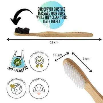 Eco-Friendly Bamboo Toothbrush Set with Travel Case