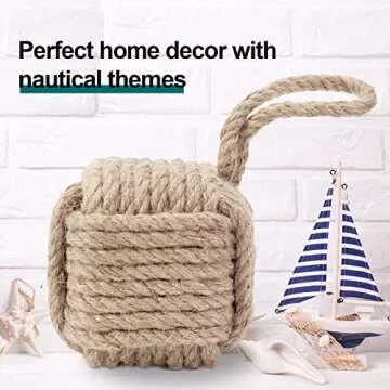 Marwood Nautical Door Stopper - Jute Weighted Design