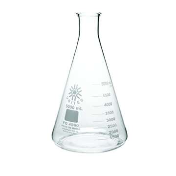 United Scientific™ FG4980-5000, 5000mL (5L) Borosilicate Glass Erlenmeyer Flask (Single)