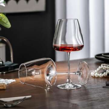 PTSTING 18oz Burgundy Wine Glasses Set of 4