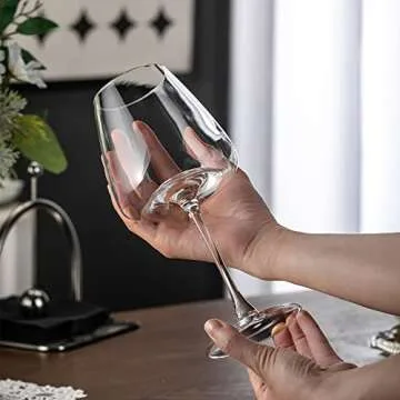 PTSTING 18oz Burgundy Wine Glasses Set of 4